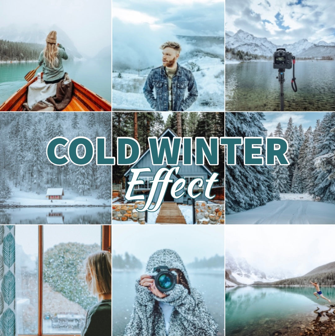 PACK 30 Presets Lightroom WINTER Effect - Mobile & Ordinateur