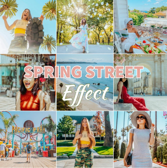 Presets Lightroom SPRING STREET Effect - Mobile & Ordinateur