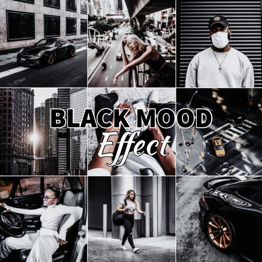 Presets Lightroom BLACK MOOD Effect - Mobile & Ordinateur