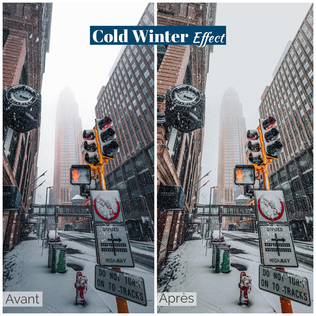 PACK 30 Presets Lightroom WINTER Effect - Mobile & Ordinateur