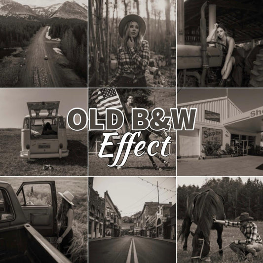 Presets Lightroom OLD B&W Effect - Mobile & Ordinateur