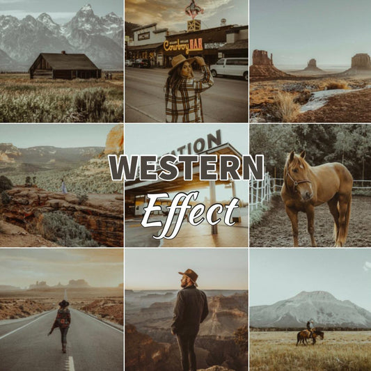 Presets Lightroom WESTERN Effect - Mobile & Ordinateur