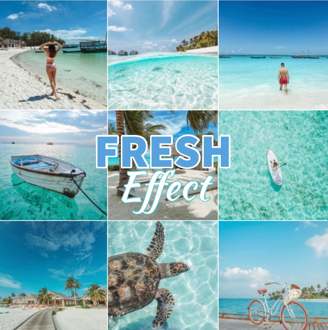 Presets Lightroom Fresh Effect - Mobile & Ordinateur