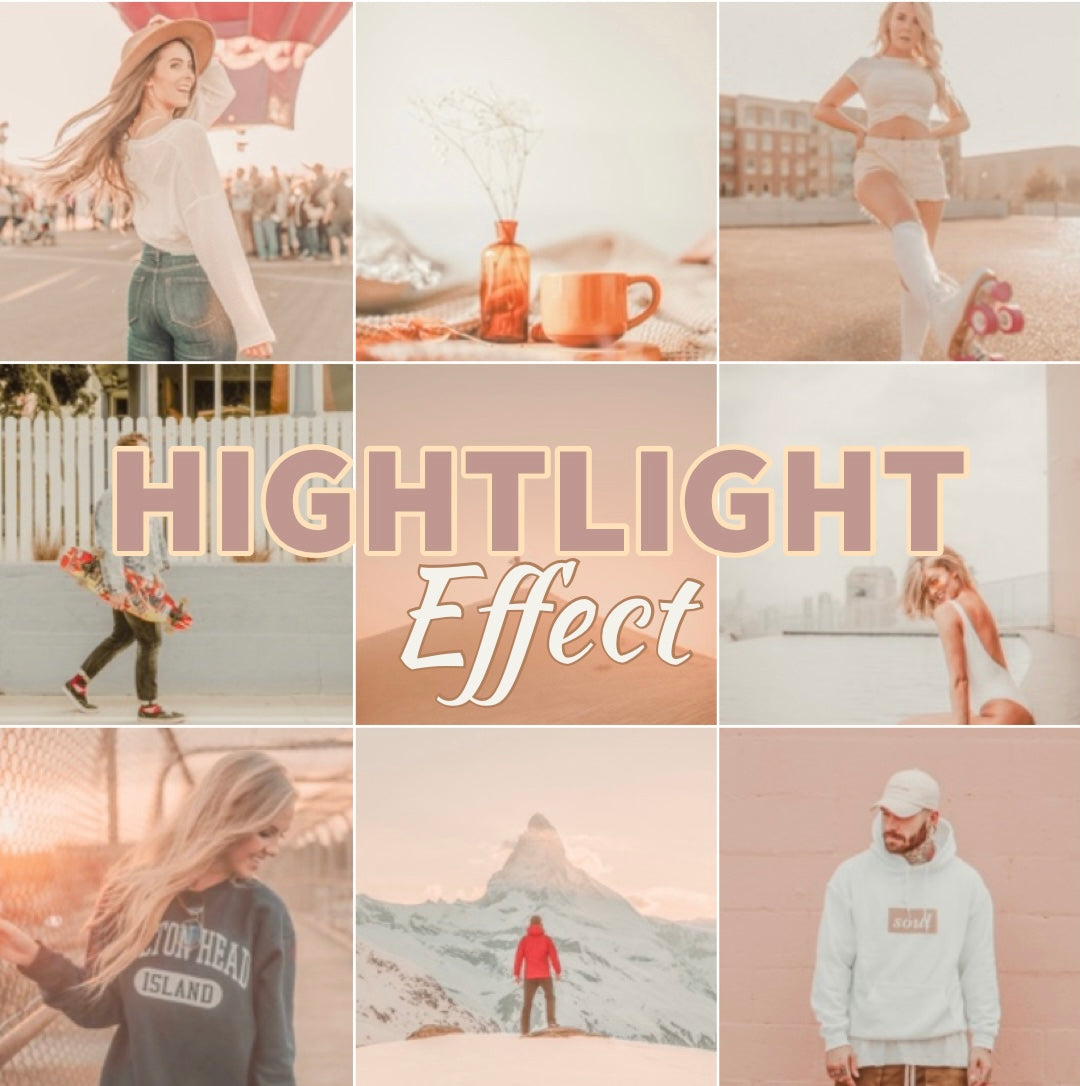 Lightroom HIGHLIGHT Effect Presets - Mobile & desktop