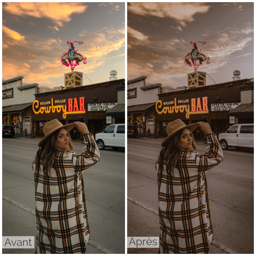 Presets Lightroom WESTERN Effect - Mobile & Ordinateur
