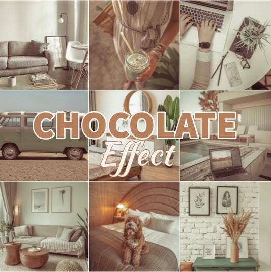 Presets Lightroom CHOCOLATE Effect - Mobile & Ordinateur