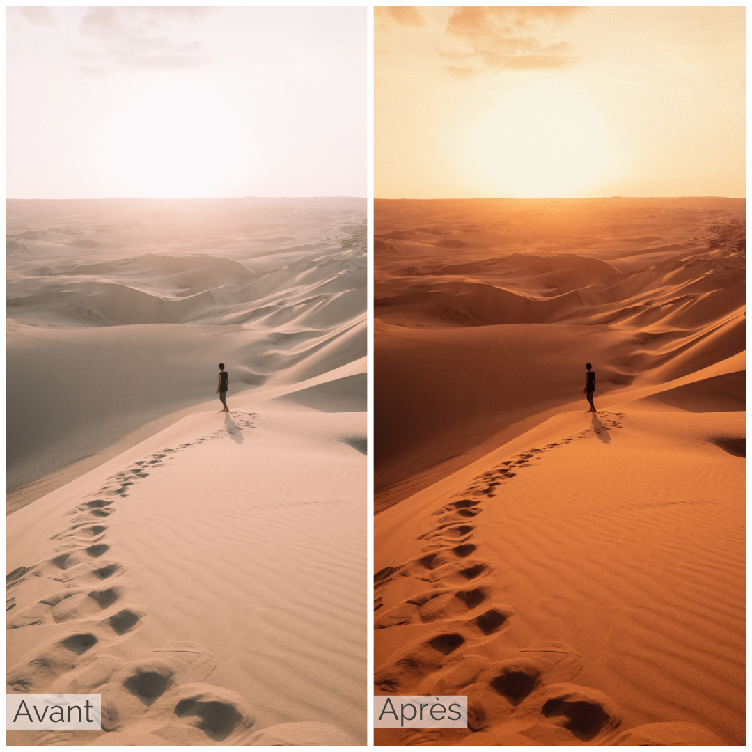 Presets Lightroom SUNSET DUBAI Effect - Mobile & Ordinateur