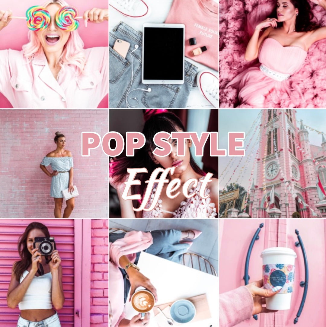 Presets Lightroom POP STYLE Effect - Mobile & Ordinateur