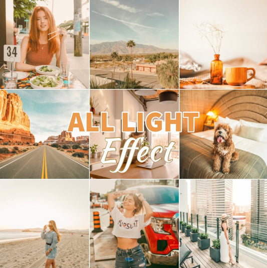 Presets Lightroom ALL LIGHT Effect - Mobile & Ordinateur