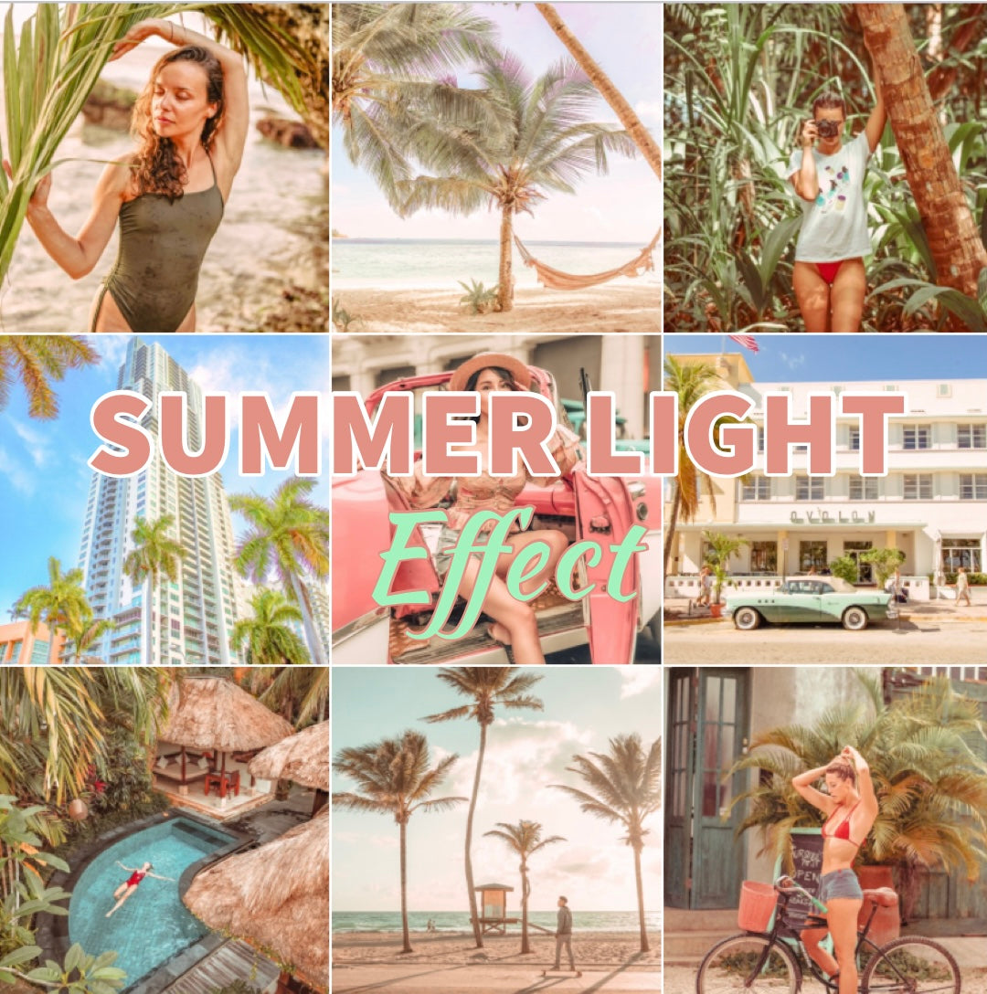 Presets Lightroom SUMMER Light Effect - Mobile & Ordinateur