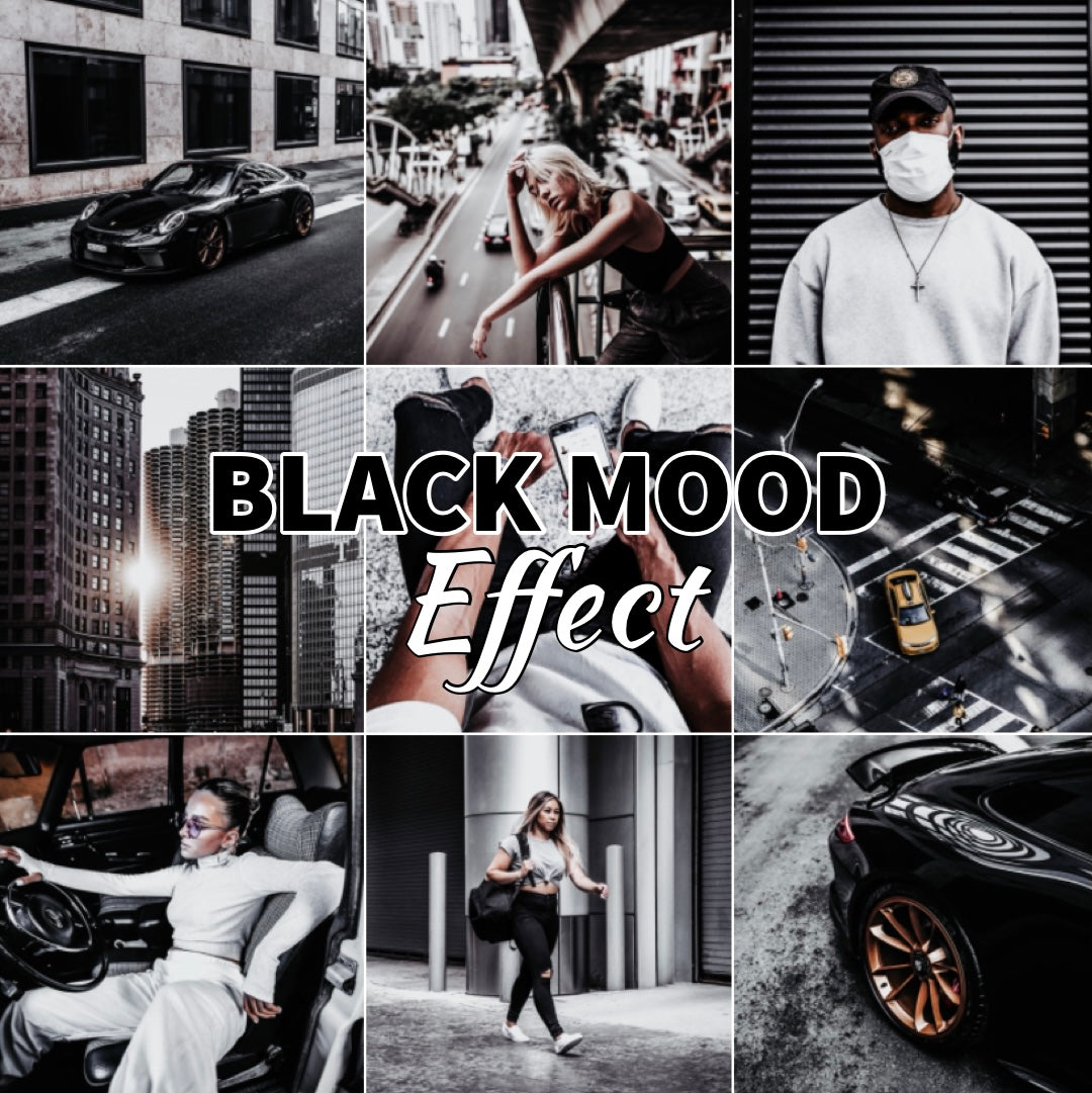 Presets Lightroom BLACK MOOD Effect - Mobile & Ordinateur