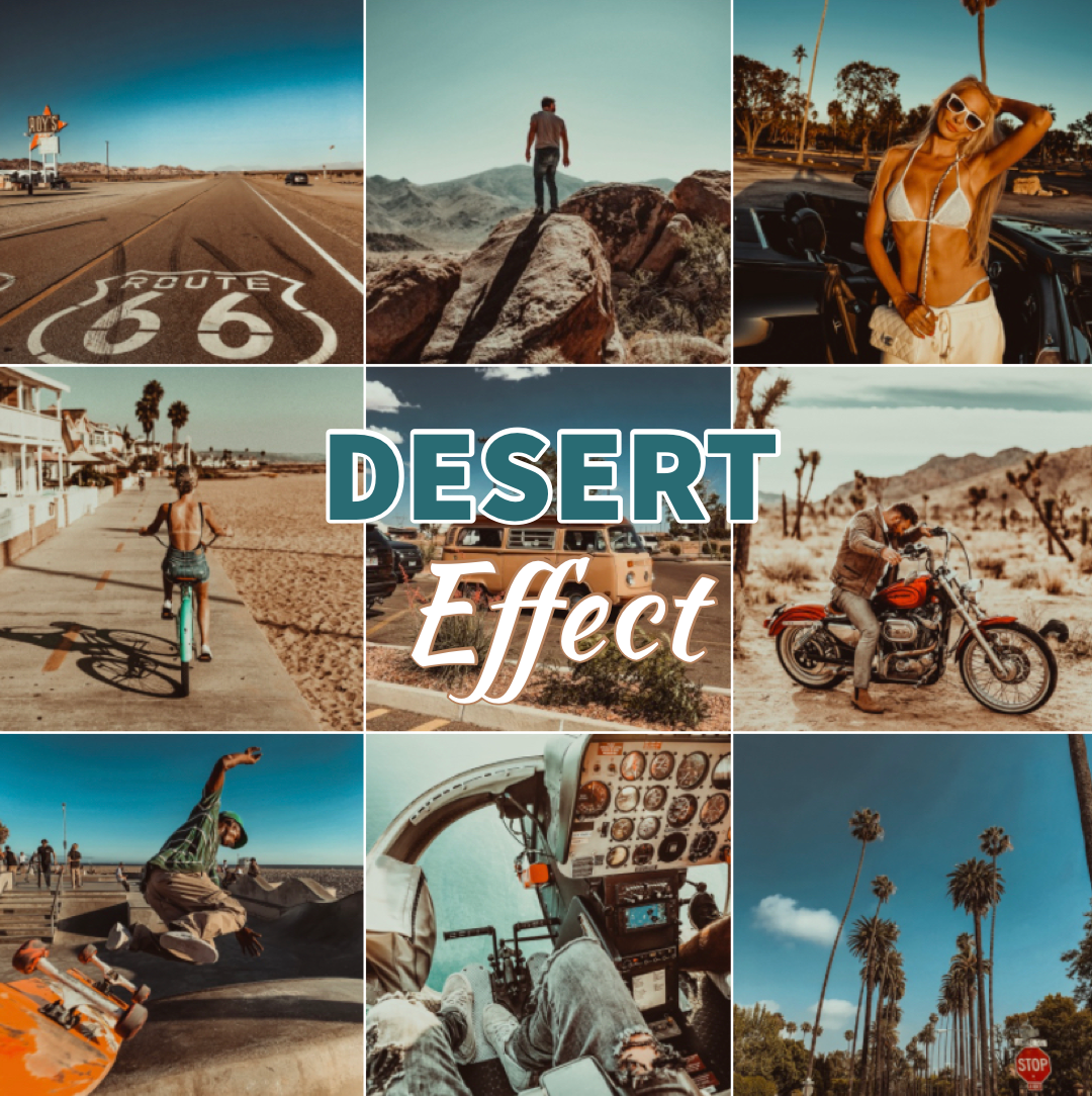 Presets Lightroom DESERT Effect - Mobile & Ordinateur