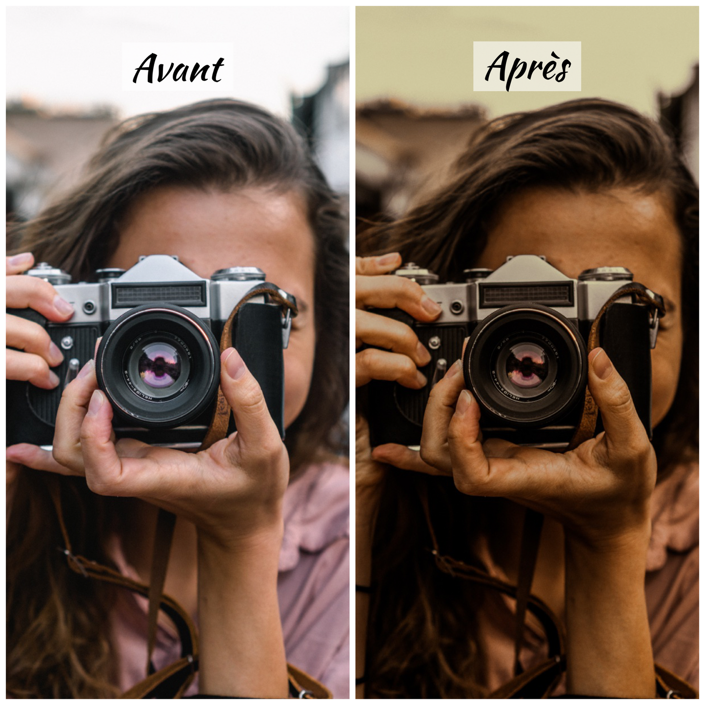 Presets Lightroom VINTAGE BROWN Effect - Mobile & Ordinateur