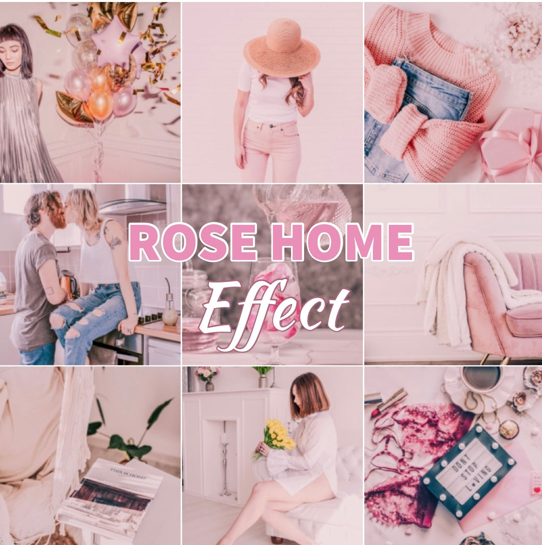Presets Lightroom ROSE HOME Effect - Mobile & Ordinateur