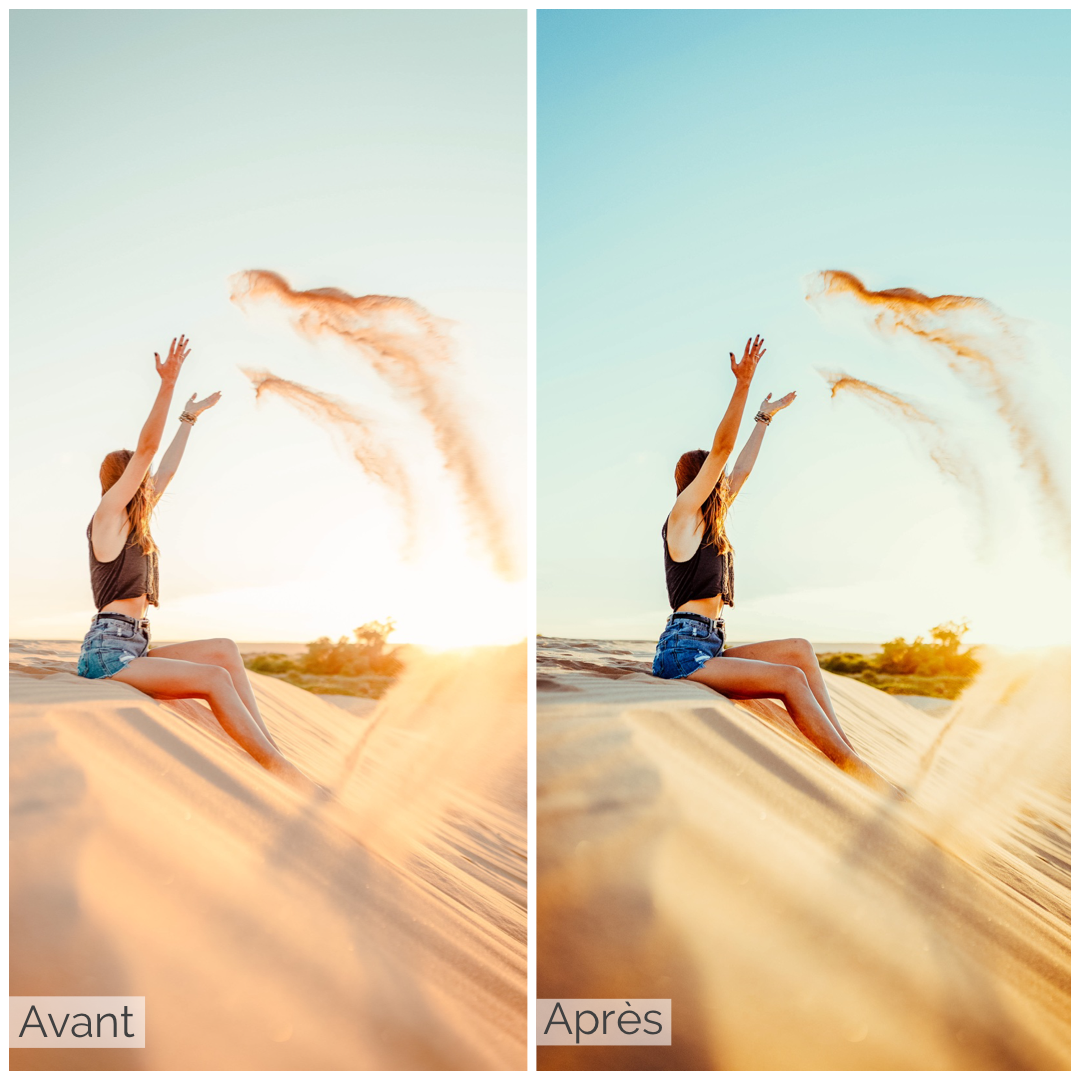 Presets Lightroom BEACH SUNSET Effect - Mobile & Ordinateur