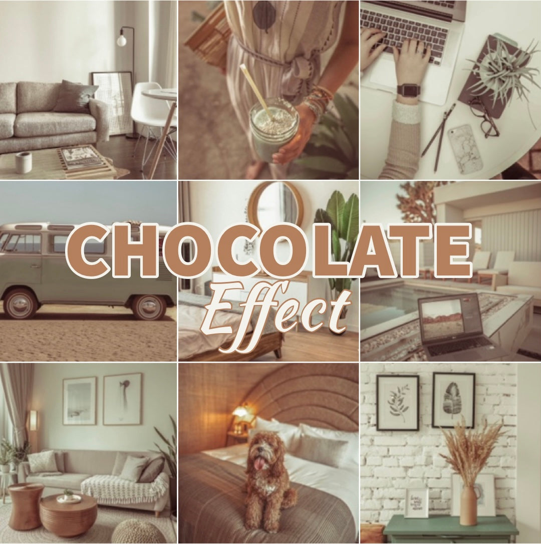Presets Lightroom CHOCOLATE Effect - Mobile & Ordinateur