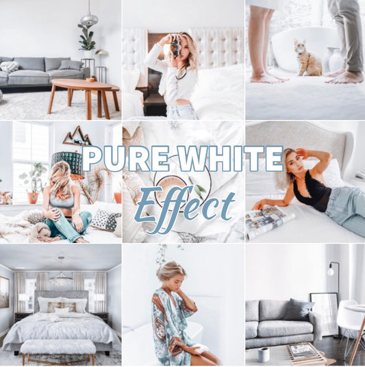Presets Lightroom PURE WHITE Effect - Mobile & Ordinateur