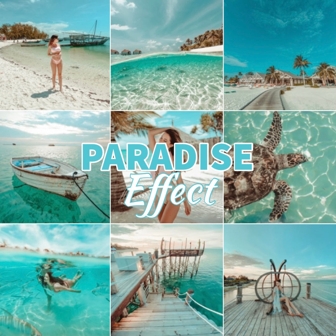 Presets Lightroom PARADISE Effect - Mobile & Ordinateur