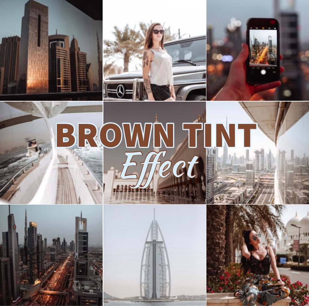 Lightroom BROWN Tint Effect Presets - Mobile & desktop