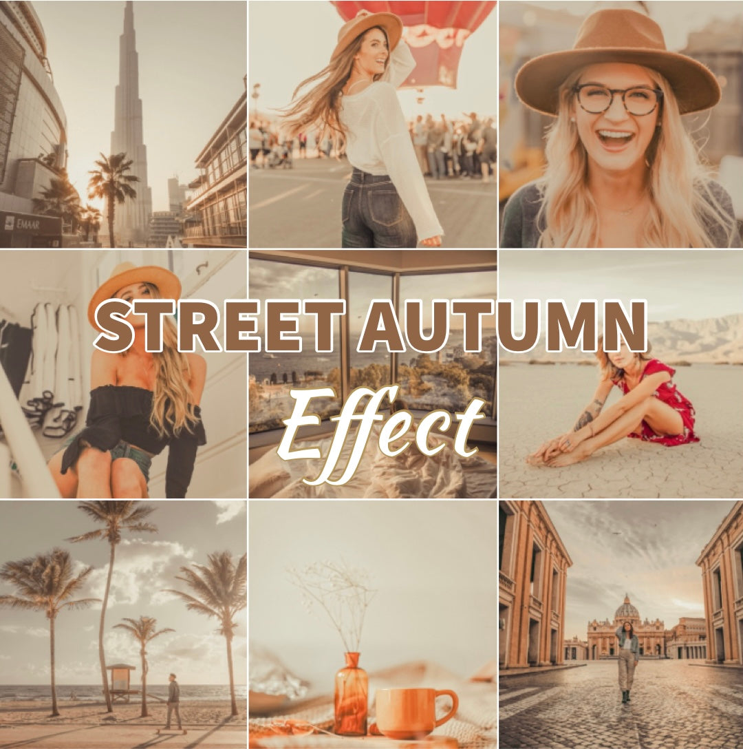 Presets Lightroom STREET AUTUMN Effect - Mobile & Ordinateur