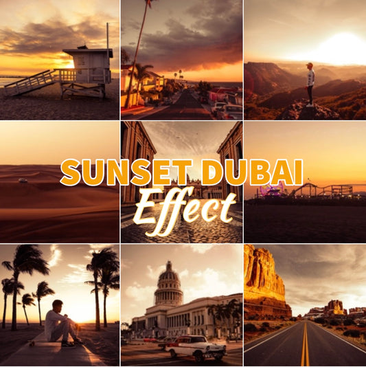 Presets Lightroom SUNSET DUBAI Effect - Mobile & Ordinateur