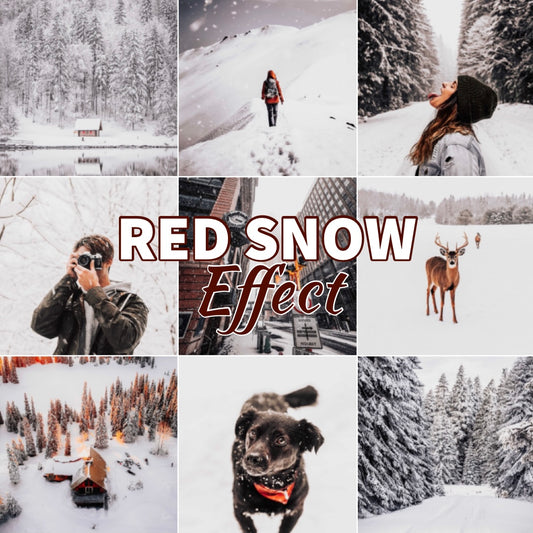 Lightroom RED SNOW Effect Presets - Mobile & desktop